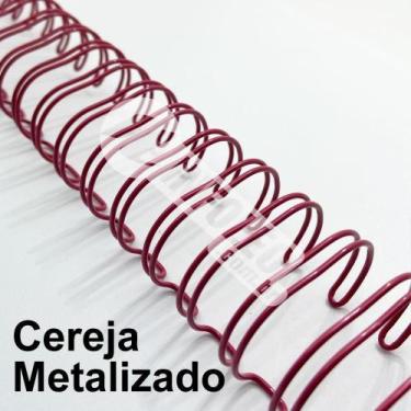 Imagem de Wire-o Espiral 1 1/8" Cereja Metalizado 2:1 23 anéis - 2 unidades