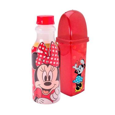 Imagem de Kit Volta as Aulas Escolar Garrafa de Água Infantil 500 ML e Porta Esc
