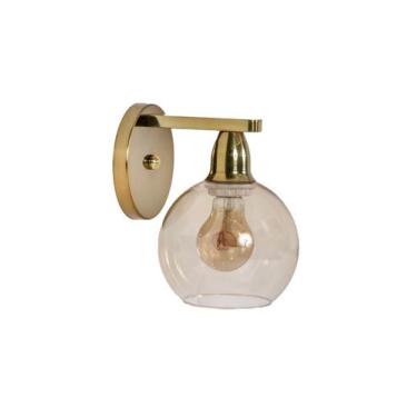 Imagem de Lustre Arandela Bola 15cm Globo Ambar Dourado 237 - ILUMINAMUNDO