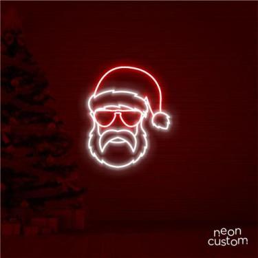 Imagem de painel letreiro led Papai Noel Style decoracao festa bar - Neon Custom
