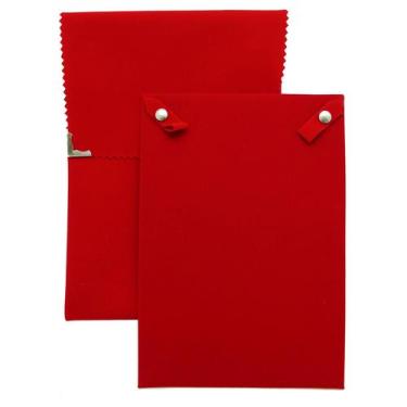 Imagem de Envelope Veludo Grande para Colar - Rei Dos Estojos, Vermelho