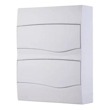 Imagem de Centro Pvc Sobrepor 24 Disjuntores Padrão Din Drum Branco - Brum