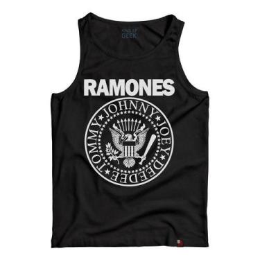 Imagem de Camiseta Regata Ramones Logo Banda Rock Anos 80 Clássicos - KING OF GE