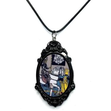 Imagem de Colar Moldura Camafeu Carta Tarot A Morte - RELIKARIU