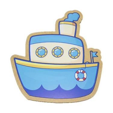Imagem de Brinquedo Infantil Educativo Quebra Cabeça Barco Madeira Mdf - Atacadã
