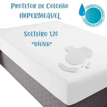Imagem de Protetor de Colchão Impermeável Solteiro Viúva 1,20 120x200cm Arrumadi