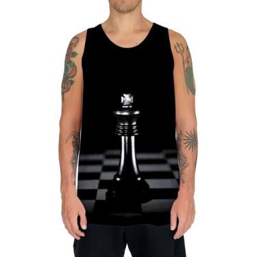 Imagem de Camiseta Regata Jogo Tabuleiro Xadrez Rei Torre Rainha HD 11 - Enjoy S