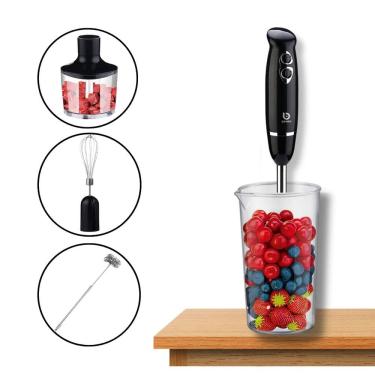 Imagem de Mixer 5 em 1 Multifuncional Misturar, Triturar, Processar e  Bater Lâmina Aço Inox Potência 600W