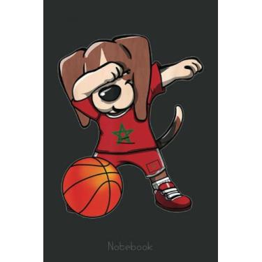 Imagem de Dabbing Beagle Dog Morocco Moroccan Basketball Fans Notebook: A blank lined basketball notebook 6x9 in 110 Pages that makes a fun basketball gift for ... women's basketball, team basketball gifts