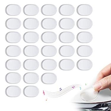 Imagem de Panpub Gel de tambor, 30 amortecedores de tambor transparentes para tarola, tom e pratos