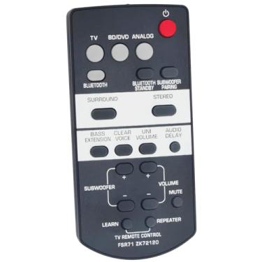 Imagem de Allimity Controle remoto de substituição FSR71 ZK72120 para sistema surround frontal Yamaha Sound Bar YAS-203 YAS-CU203 NS-WSW41 YAS-203BL YAS-203BL YAS-Q203 YAS203 YASCU203 NSWSW41 YAS203 BL YAS2