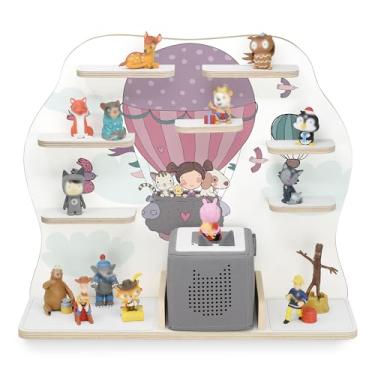 Imagem de stadtecken Prateleira de madeira para caixa de música I adequada para Toniebox e ca. 50 tonies I armazenamento perfeito no quarto das crianças I para montar ou pendurar (grande, acima)