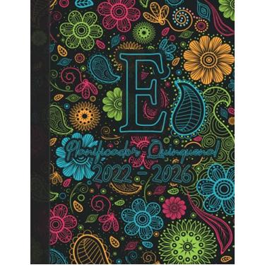 Imagem de Planificador Quinquenal 2022 - 2026: Inicial E I Regalo Calendario con Monogramas I Libreta de direcciones I Planificación anual y mensual I Planificador semanal I Regalo planificador con viñetas