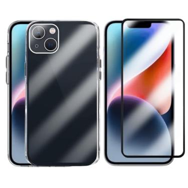 Imagem de Kit Proteção Compatível iPhone 14 Plus, Capinha Clear Case Space Transparente com Película de Vidro 3D