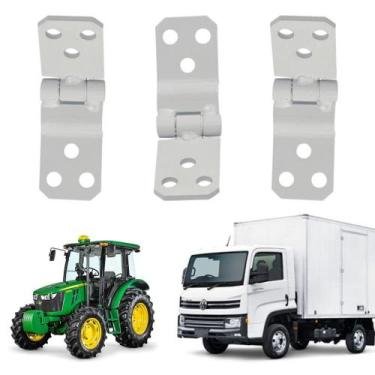 Imagem de Kit 3 Dobradiças Porta Linha Agrícola Baú Cabine Uso Geral - UN / 3 - 