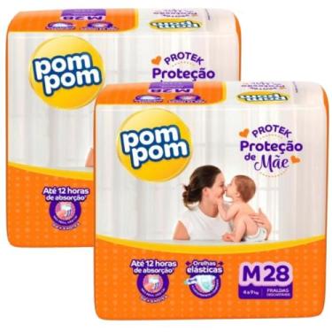 Imagem de Kit Fralda Pom Pom Protek Proteção de Mãe Jumbo - Tamanho M - Total de