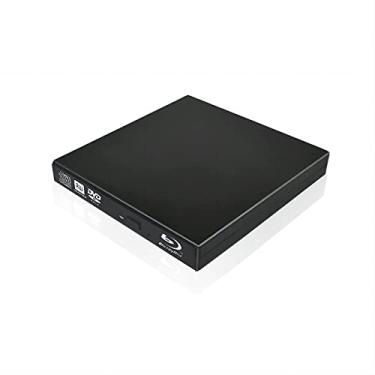 Imagem de Disco de CD externo Blu Ray USB 2.0 ultrafino CD/DVD-ROM CD/DVD-RW Gravador Regravador para todos os notebooks/desktops com Windows 7/8/10/XP Mac OS (preto)
