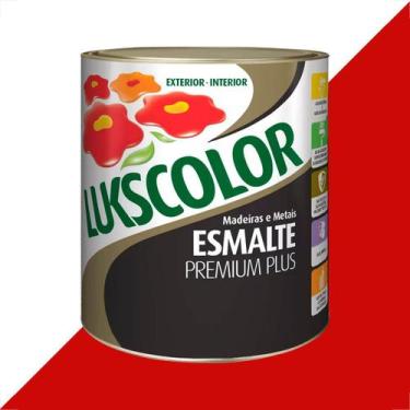 Imagem de Tinta esmalte lukscolor alto brilho 900ml vermelho