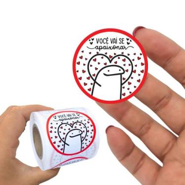 Imagem de 200 Etiquetas Adesivas 4x4 Cm  Você Vai se Apaixonar  Flork - 4Food Pr