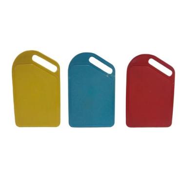 Imagem de Kit 3 Tábua De Carne Multicores Amarelo Azul e Vermelha Alimentos - Ar