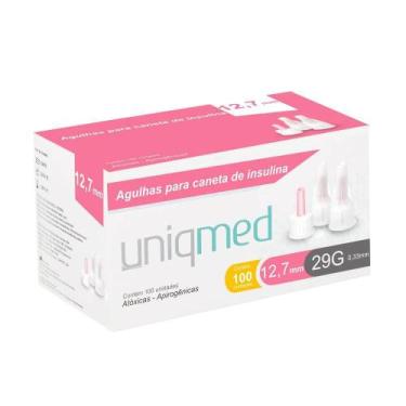 Imagem de Agulha Para Caneta De Insulina 12,7 Mm 29g C/100un Uniqmed