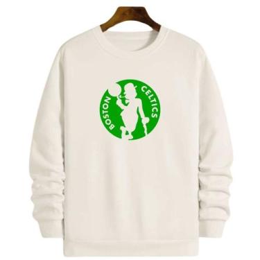 Imagem de Blusa Moletom Gola Basquete Boston Celticss Basketball - Loja White Ma