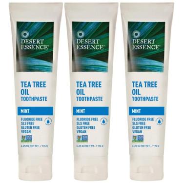 Imagem de Pasta de Dentes Desert Essence Tea Tree Oil Mint - 3 Unidades de 550ml
