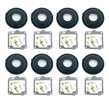 Imagem de Kit de reparo de carburador de motocicleta para peça de reposição de diafragma de êmbolo XV750 750 1988-1997 XV 750 (4 conjuntos)