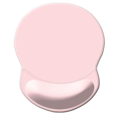 Imagem de Mouse Pad com suporte de pulso, Mousepad antiderrapante descanso de pulso para escritório, computador, laptop e Mac - durável, confortável e leve, suporte ergonômico (05 rosa pulso)