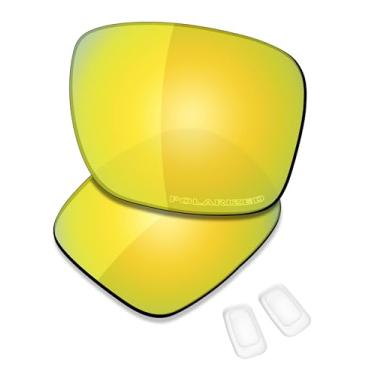 Imagem de SAUCER Lentes de reposição premium e protetores de nariz para óculos de sol Oakley Coldfuse OO6042 High Defense - ouro 24K polarizado