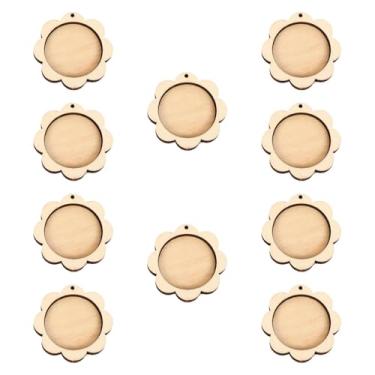 Imagem de Esquirla 10pcs mini bordado argolas decoração pendurada handy decorativa anel de arco pequeno de ponto cruzado para costurar artesanato pendurado ornamento, Forma de Flor