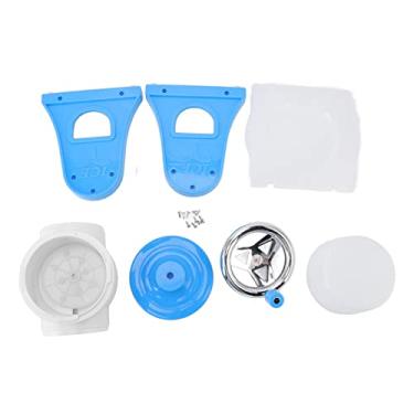 Imagem de Máquina de gelo de manivela de mão Munefe, lâminas de aço inoxidável, triturador de gelo portátil seguro para restaurantes domésticos cafés com barracas de comida (Blue)