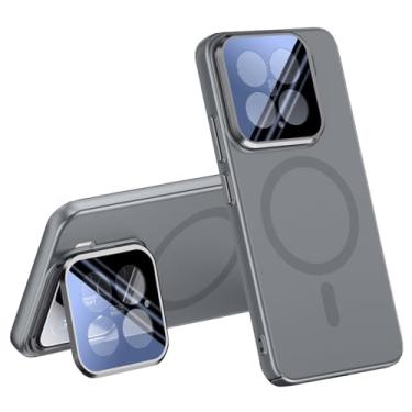 Imagem de FWYANZH Capa magnética para Honor Magic 7 Pro/7, capa com suporte de proteção de lente com tudo incluído, carregamento sem fio, fina, à prova de choque, cinza, 7