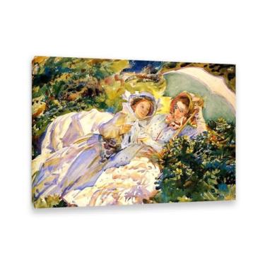 Imagem de Reprodução de pinturas famosas em tela abstrata arte de parede Simplon Pass The Tease Canvas Wall Art para decoração de casa e escritório 60 x 85 cm (61.0x83.8 cm) emoldurada