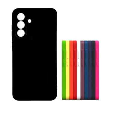 Imagem de Capa Capinha Case Silicone Veludo Forro Interno Luxo Macia Preta Compativel com Samsung Galaxy A56