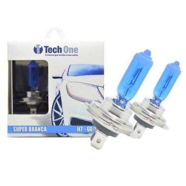 Imagem de Lâmpada 8500k Par Super Branca Tip Xenon Tech One H1 H3 H4 H7 H8 H9 H1