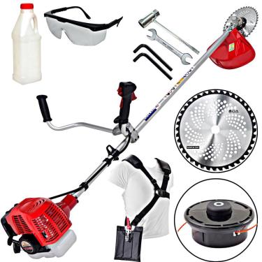 Imagem de Roçadeira Profissional Nakashi L431M Com Motor tu 43 Mitsubishi Ideal Para Cortes Rápidos e Precisos