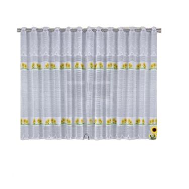 Imagem de Cortina De Renda Cozinha 2,20 X 1,20 e 0,30m Girassol