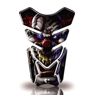 Imagem de Protetor De Tanque Adesivo Moto Honda Yamaha Suzuki Palhaço Coringa Azul Vermelho