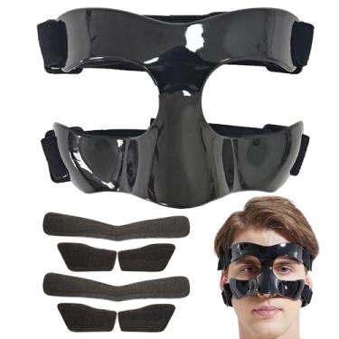 Imagem de LENASETH Protetor Nasal Para Nariz Quebrado, Ajustável, Basquete, Beisebol, Softbol, Protetores Faciais, Máscaras De Proteção Facial Para Adultos E Adolescentes, Protetor Nasal De Treinamento Esport