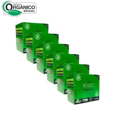 Imagem de 6 CAIXAS Chá de BOLDO 60g sachês orgânico Natural Campo Verde