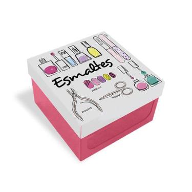 Imagem de Caixa Expositora Porta Esmaltes Caixa Organizadora Multiuso - Geguton