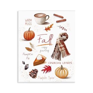 Imagem de Stupell Industries Arte de placa de parede Favorite Autumn Things, design de Elizabeth Tyndall, 28 x 35 cm