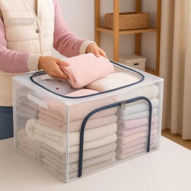 Imagem de Caixa Organizador Roupas Multiuso Edredom C/zíper 100 Litros - Top Rio
