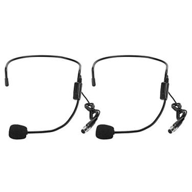Imagem de Microfone de microfone qanyegn 2pcs, mini xlr 3pin TA3f Microfone da cabeça do plugue, amplificando microfone para professores, palestrantes, esportes de desempenho