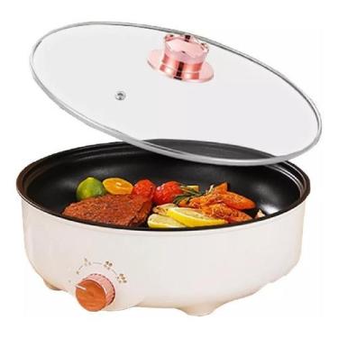 Imagem de Panela Elétrica Portátil Grill Antiaderente Grande 26Cm 600W - S.G Sty