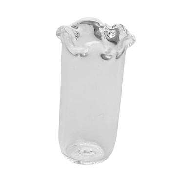 Imagem de IEUDNS Vaso de vidro pequeno, mini vaso de vidro para botões, recipiente elegante para arranjos florais, de flores para sala de jantar e mesa