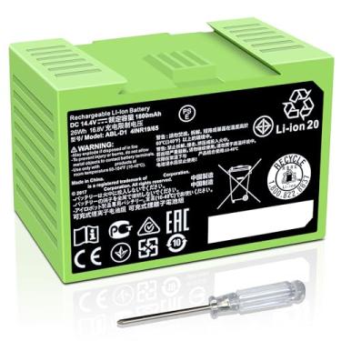 Imagem de Substituição para iRobot Roomba e e5 e6 e5150 e5152 e6198 e i i3 3150 i3+ 3550 i4 4150 i4+ 4552 i6 I7 i7158 i7+ 7150 7550 i8 Plus Bateria de íon de lítio ABL D1 4624864 4INR19/65 DC 14,4V 1800MAH/26WH