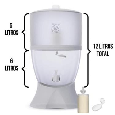 Imagem de Filtro Purificador de Água Stefani Flex Branco 1v 6L - Ceramica Stefan