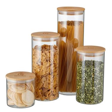 Imagem de Potes Herméticos com Tampa de Bambu Electrolux 4 Unidades